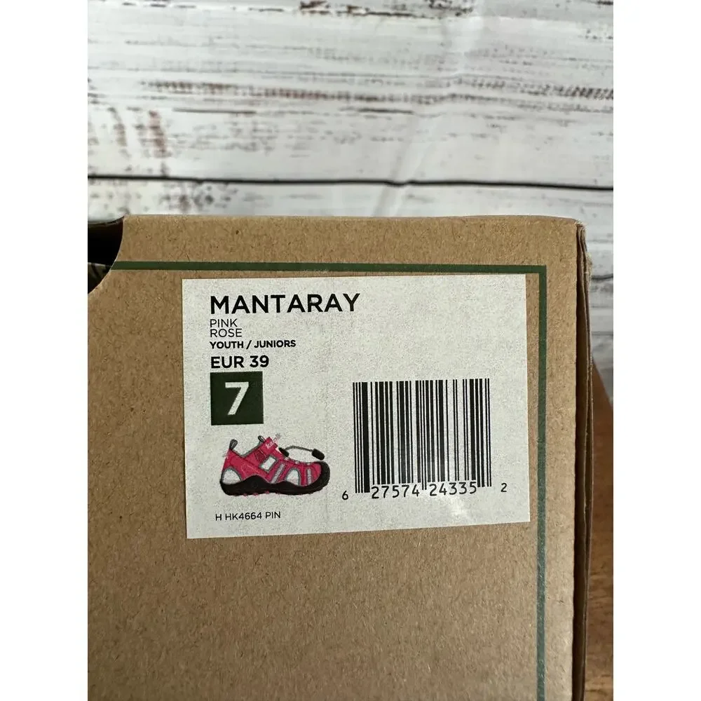 New In Box Girl's Pink Kamik Water Hiking Shoes- Mantaray Pink Rose Youth Size 7